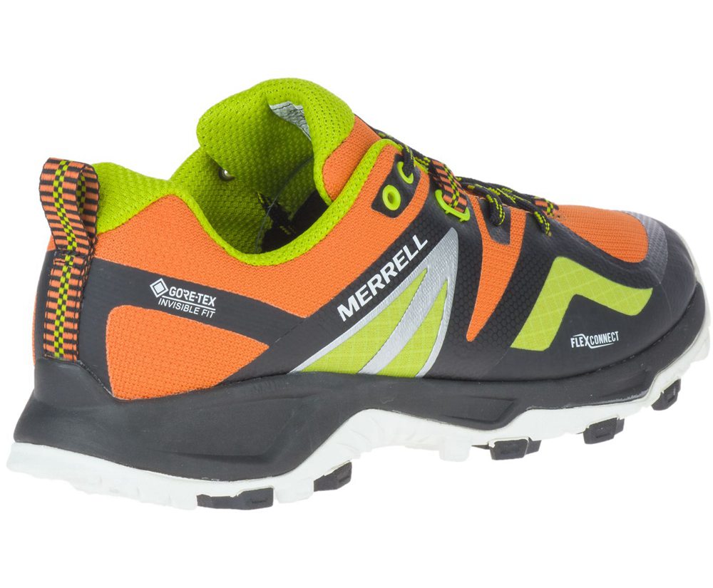 Buty Trekkingowe Merrell Męskie Czarne/Pomarańczowe - Mqm Flex 2 Gore-Tex® - 478963-MSE